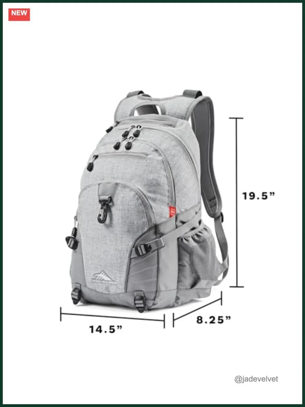 Large Capacity Daypack Backpack with Tablet Sleeve, Travel Work Bookbag